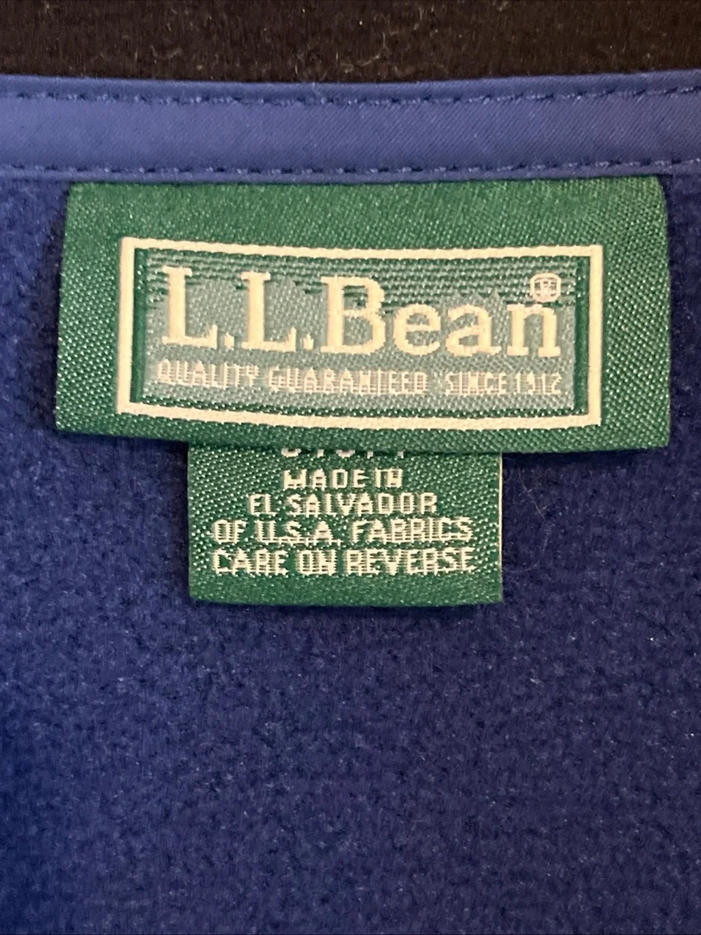 Vintage LL Bean Fleece Vest Womens XL Royal Blue Full Zip Gorpcore 90s RN 71341